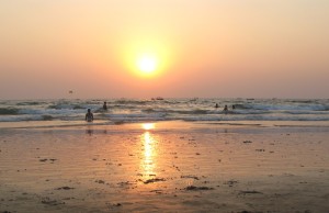 calangute beach sunset