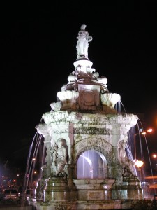 Flora Fountain at Night